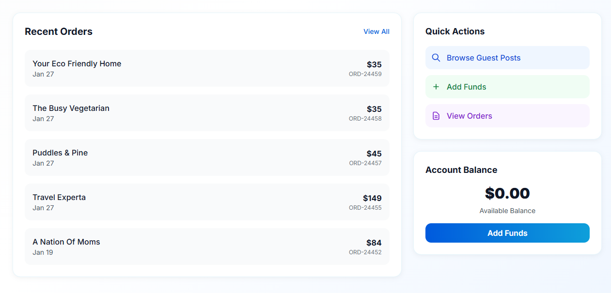 Done-For-You Dashboard